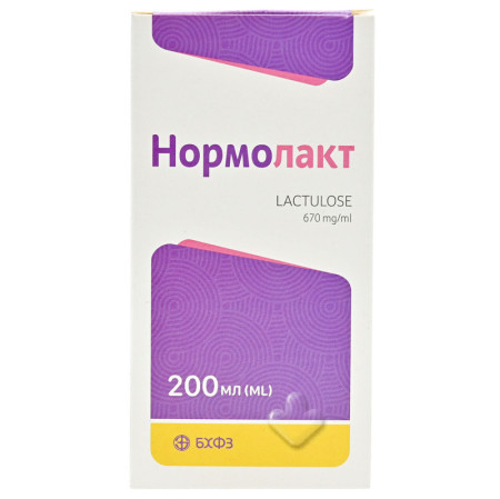 Нормолакт сироп 670 мг/мл по 200 мл у флак.