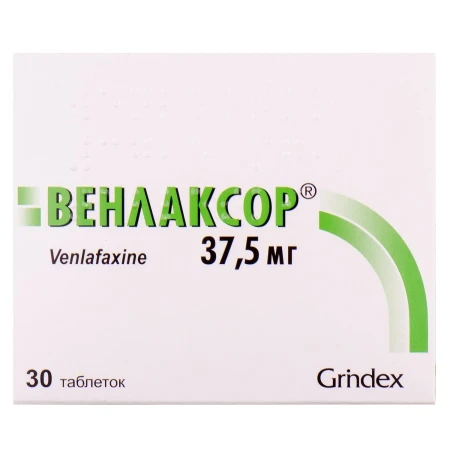 Венлаксор табл. по 37.5 мг №30 (10х3)