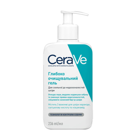 CeraVe очищ. гель д/схил. до недоскон. шк. обл., тіла 236мл